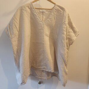 Bryn Walker Oversized V-Neck Linen Shirt